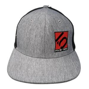 Five Ten Snapback Mesh Back Trucker Hat Gray One Size Embroidered